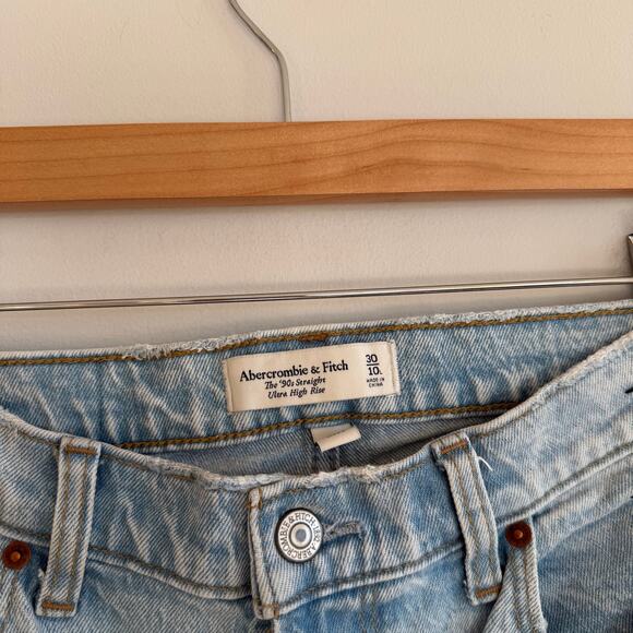 Abercrombie & Fitch The '90s Straight Ultra High Rise Curve Love Jeans Blue 30 - Picture 5 of 7